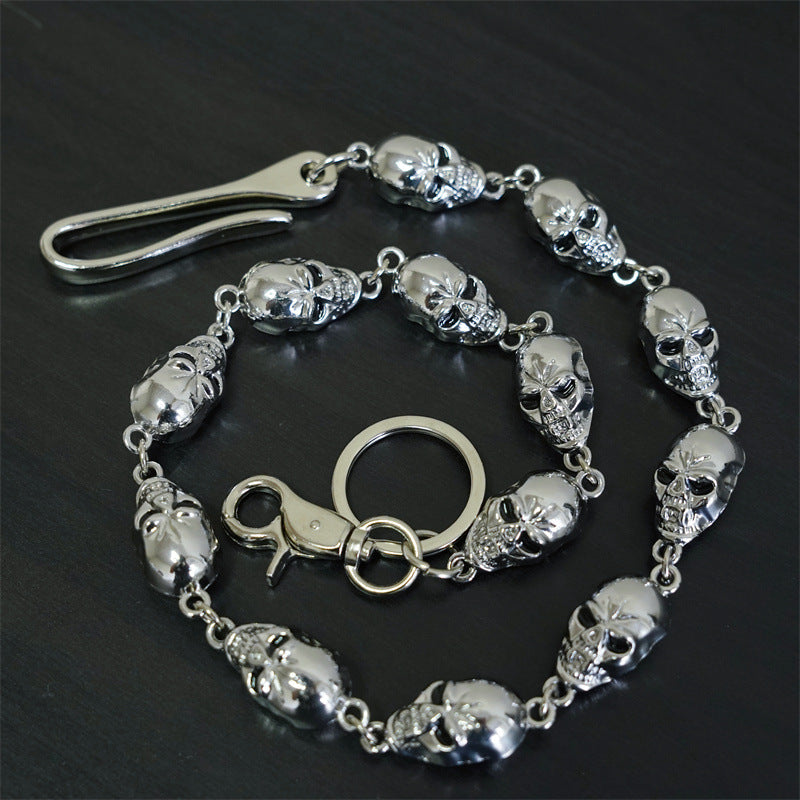 Punk metal big ghost head hip-hop pants chain - MERGE.DAY.1.FREESTYLE