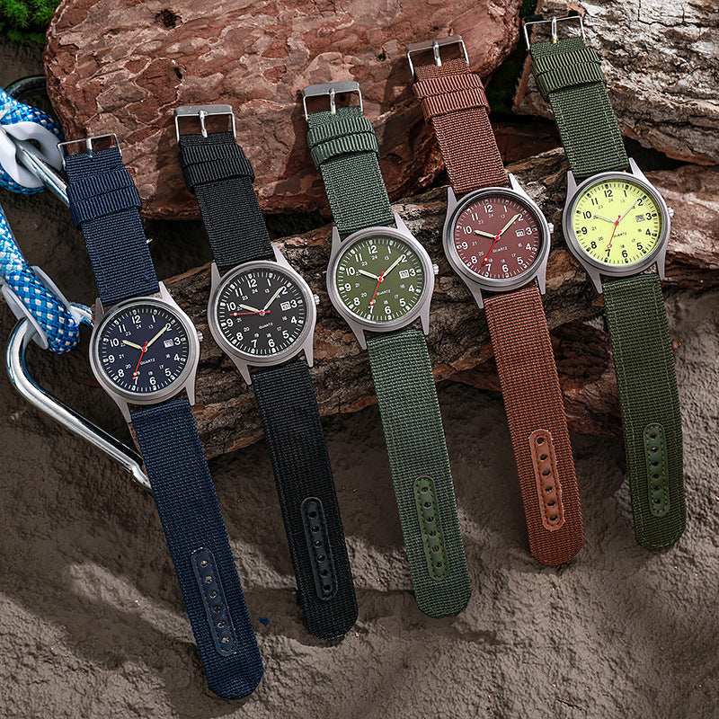 Canvas men's casual fashion gift watch, quartz watch - MERGE.DAY.1.FREESTYLE