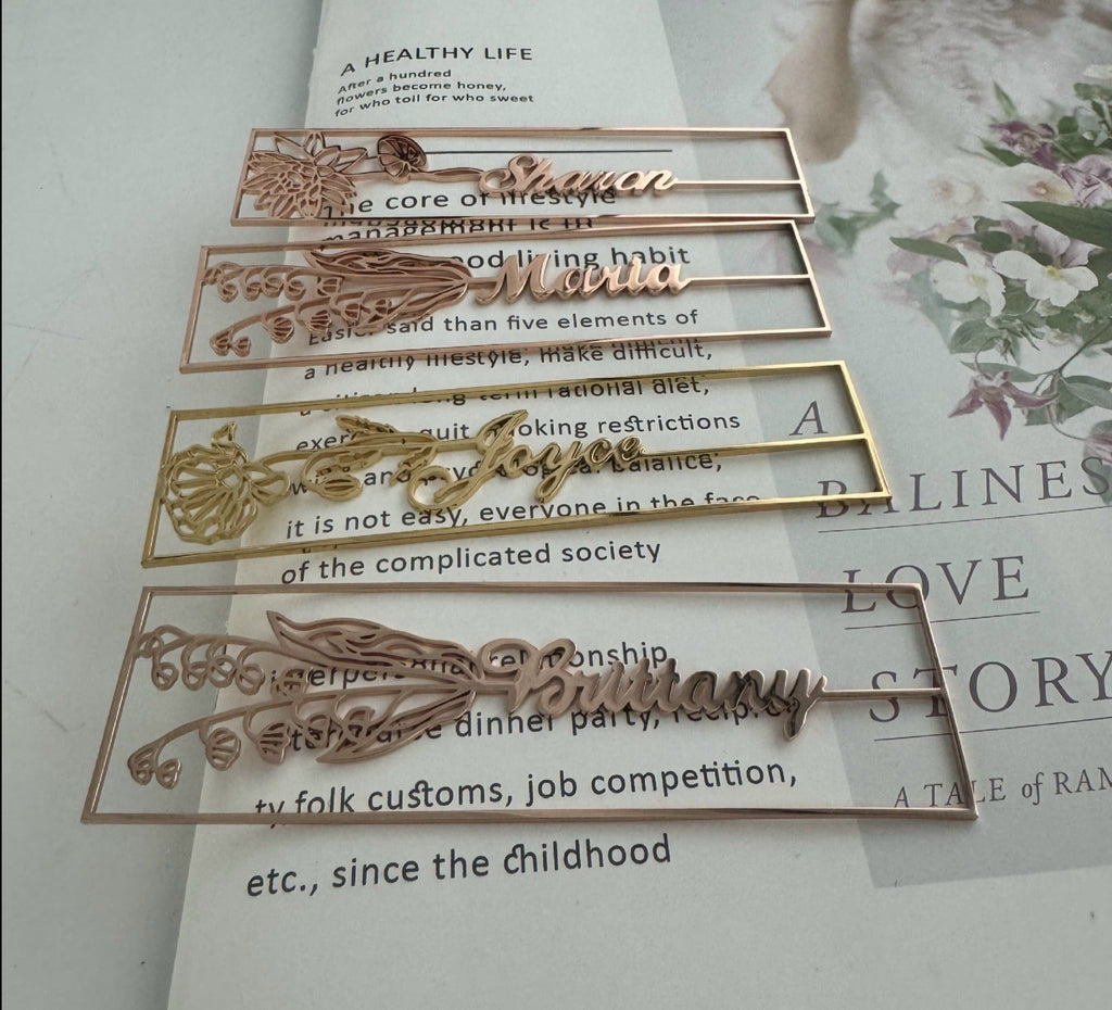 customized birthday flower name bookmark - MERGE.DAY.1.FREESTYLE