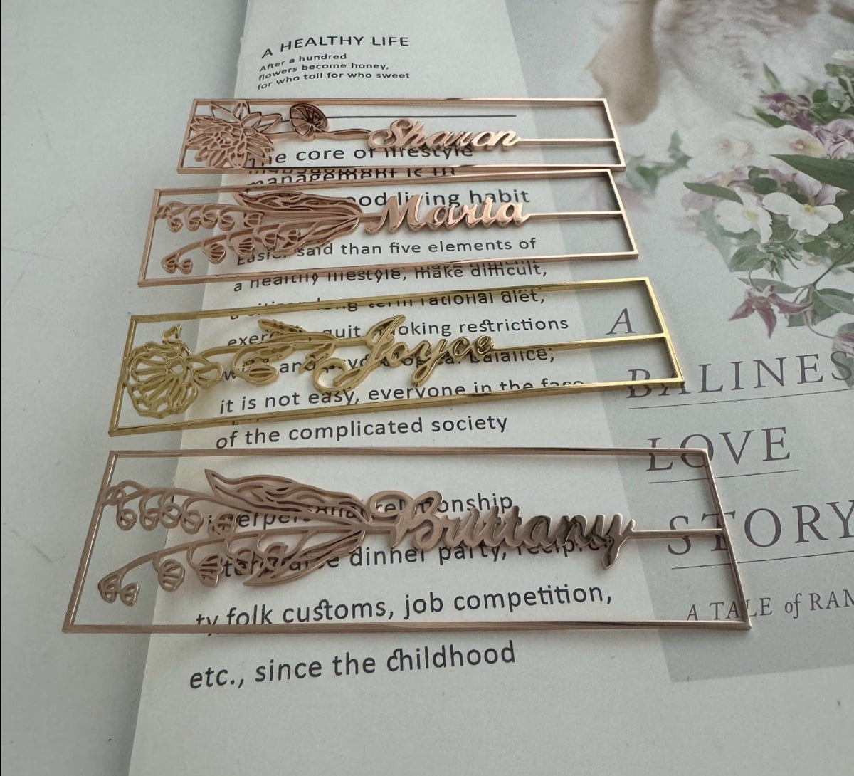 customized birthday flower name bookmark - MERGE.DAY.1.FREESTYLE