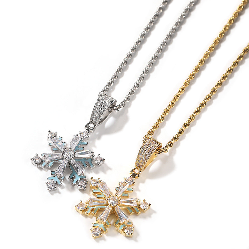 Winter rotating snowflake luminous oil drop pendant - MERGE.DAY.1.FREESTYLE