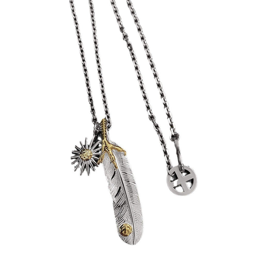 Goro Takahashi's Goro Eagle Claw Feather Sun Necklace - MERGE.DAY.1.FREESTYLE