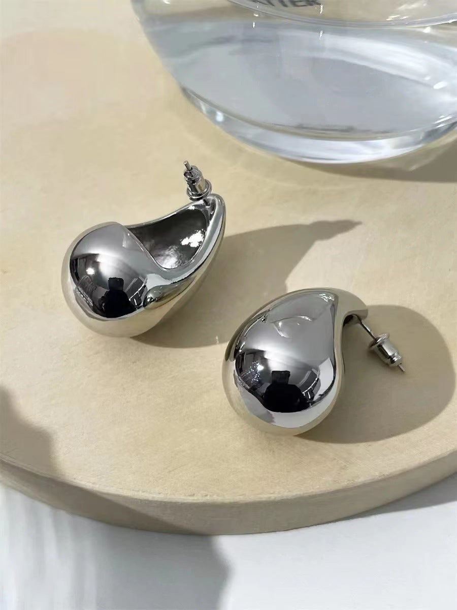 18K Gold Water Drop Earrings Simple Personality Ear Jewelry - MERGE.DAY.1.FREESTYLE