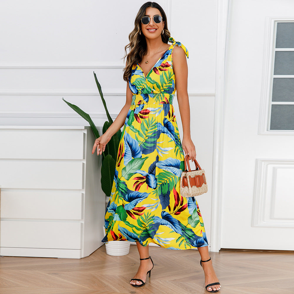 Hawaiian Beach Dress Summer Print Long Skirt Women's Dress - MERGE.DAY.1.FREESTYLE