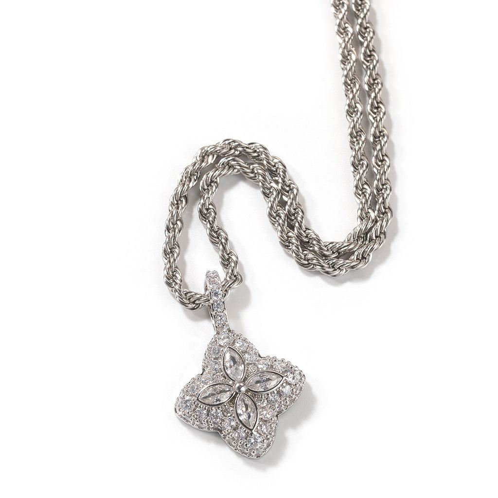 Cubic Zirconia Colorful Four-Leaf Clover Pendant - MERGE.DAY.1.FREESTYLE