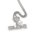 Heart Button Zircon Hip Hop Necklace - MERGE.DAY.1.FREESTYLE