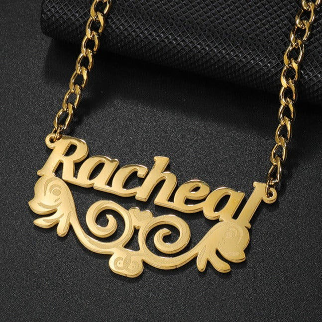 DIY letter necklace laser marking name clavicle necklace - MERGE.DAY.1.FREESTYLE