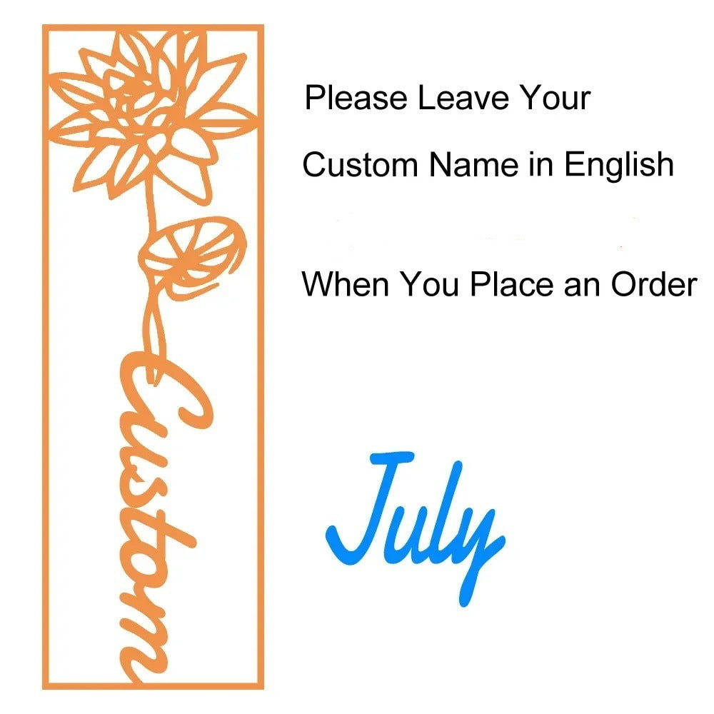 customized birthday flower name bookmark - MERGE.DAY.1.FREESTYLE