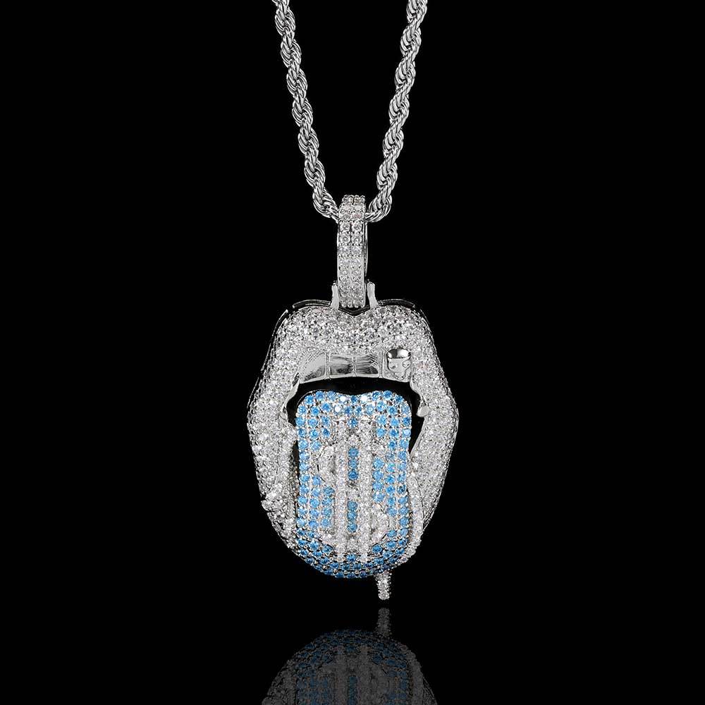Dollar Mouth Tongue Hip Hop Jewelry Micro-inlaid Zircon Pendant wholesale - MERGE.DAY.1.FREESTYLE