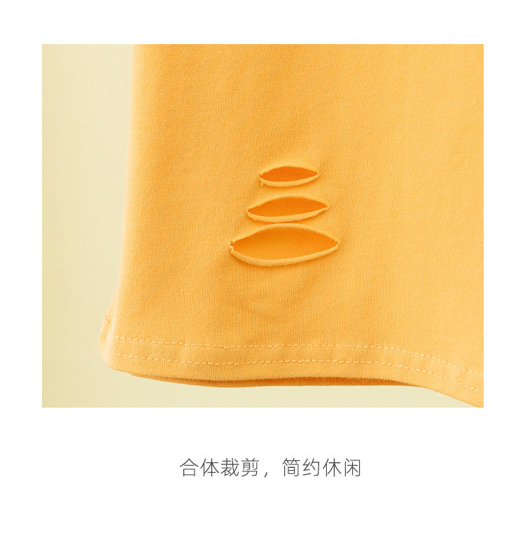 Summer ripped tight backless high waist T-shirt - MERGE.DAY.1.FREESTYLE