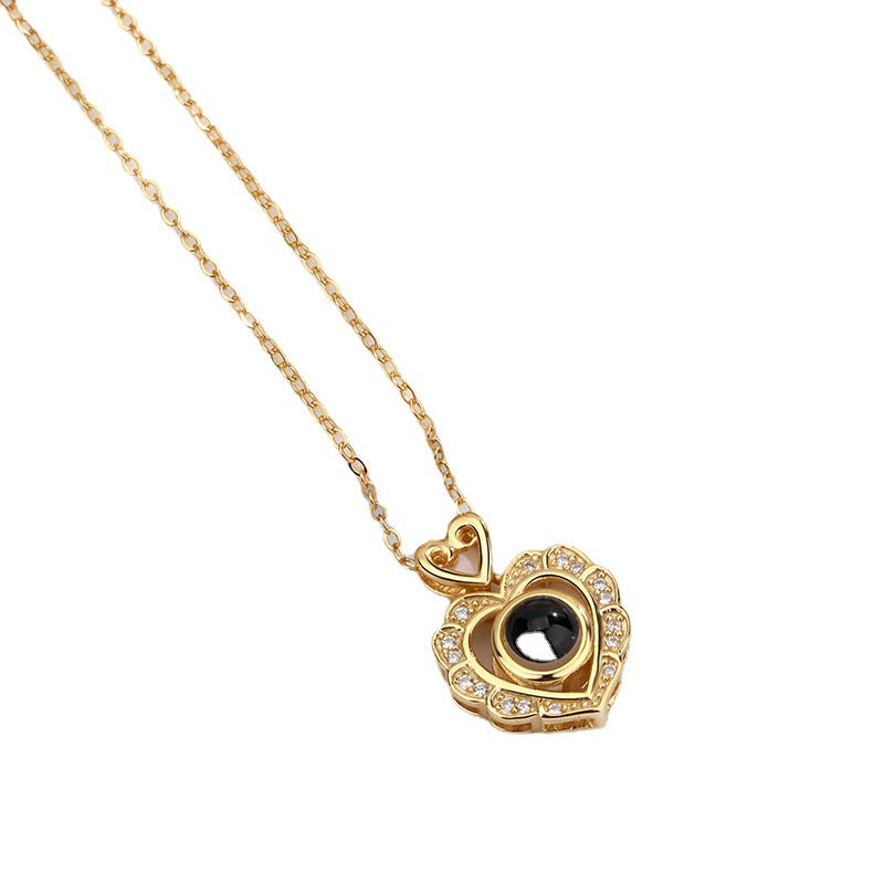 Full Diamond Love Projection Necklace Photo Custom Pendant - MERGE.DAY.1.FREESTYLE