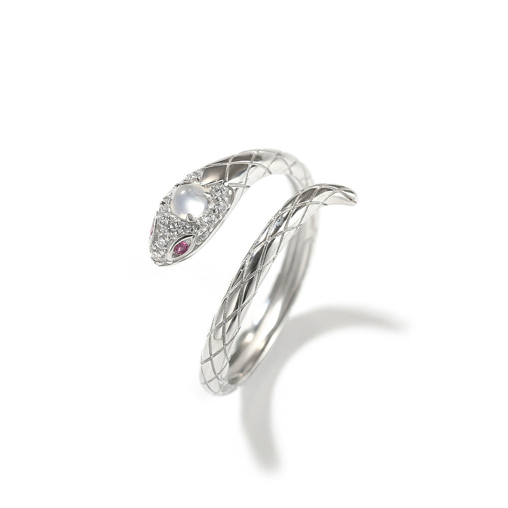 Zircon snake open ring - MERGE.DAY.1.FREESTYLE