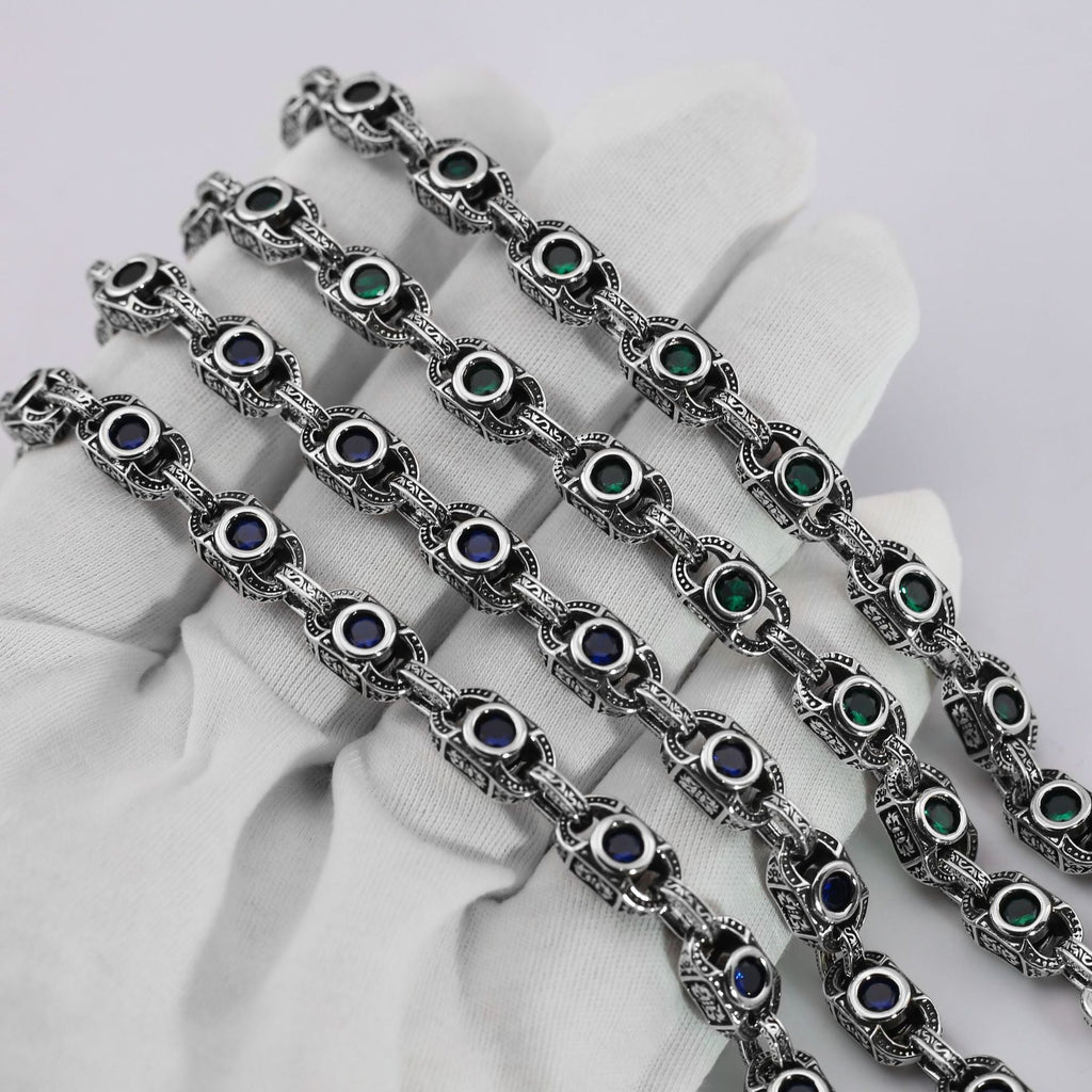 Aragogaceous pattern sapphire necklace for couples - MERGE.DAY.1.FREESTYLE