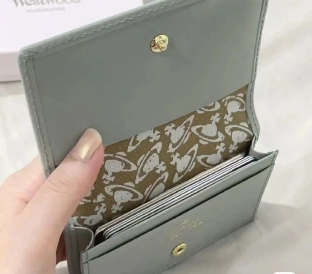 Solid color long cowhide card bag ID bag - MERGE.DAY.1.FREESTYLE