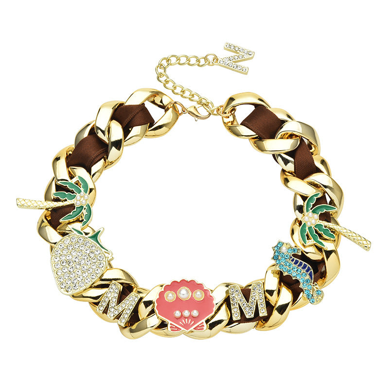 Full Diamond Trendy Hip Hop Versatile Couple Necklace - MERGE.DAY.1.FREESTYLE