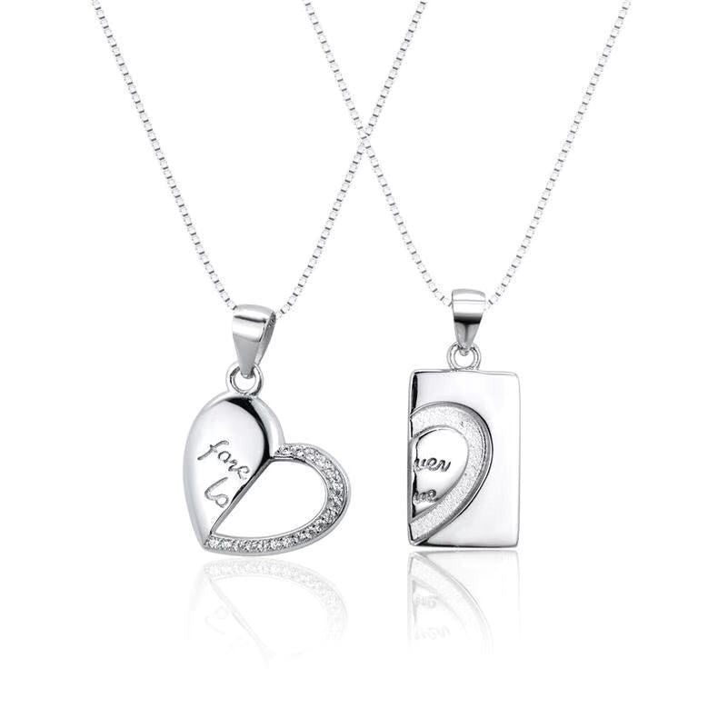 Love interlocking couple necklace - MERGE.DAY.1.FREESTYLE