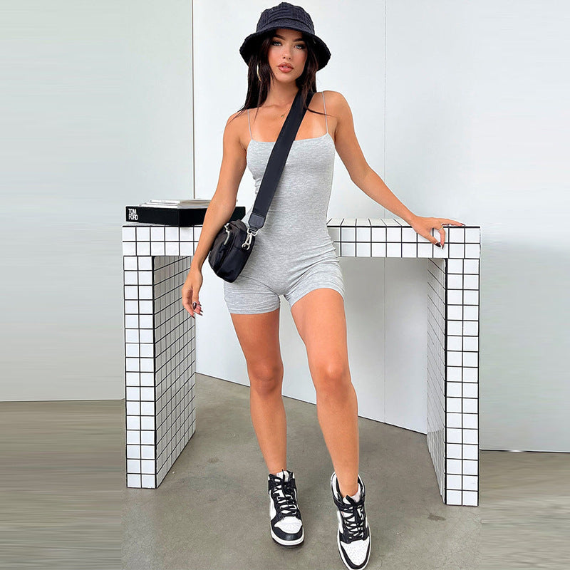 Solid Sleeveless Playsuit Club Streetwear - MERGE.DAY.1.FREESTYLE