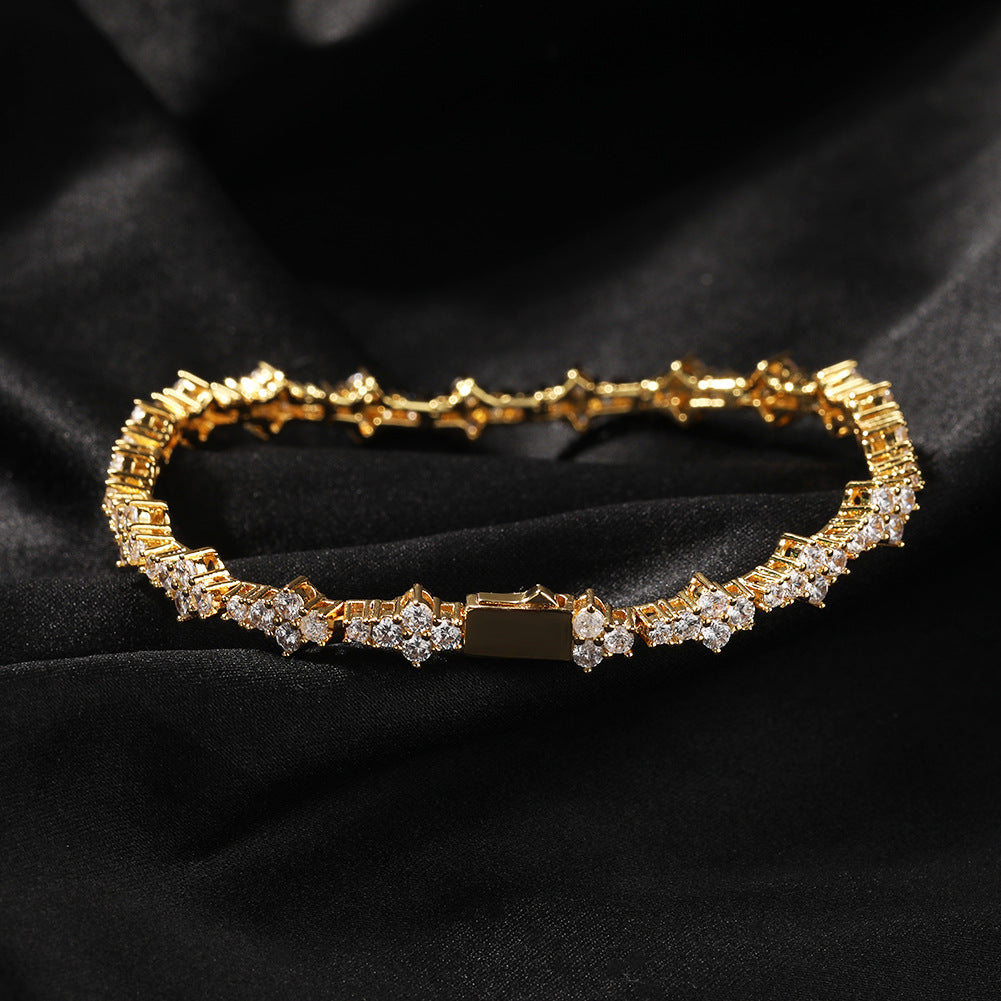 Diamond-studded high-end airplane tennis chain - MERGE.DAY.1.FREESTYLE