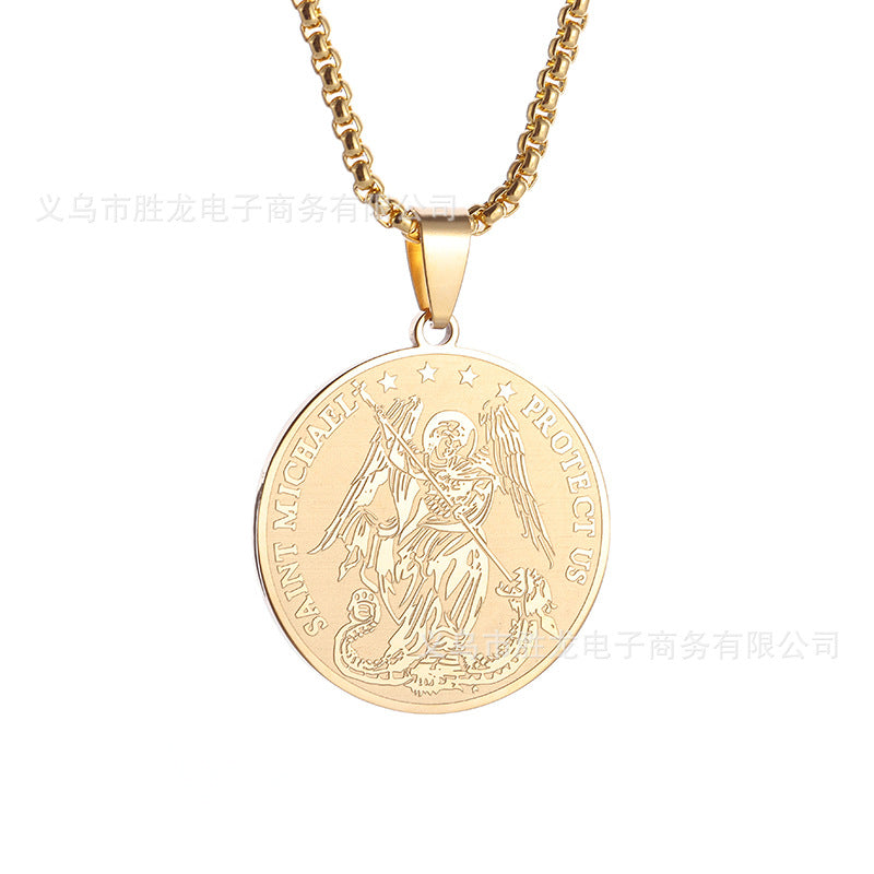 saint Christopher protect us necklace - MERGE.DAY.1.FREESTYLE
