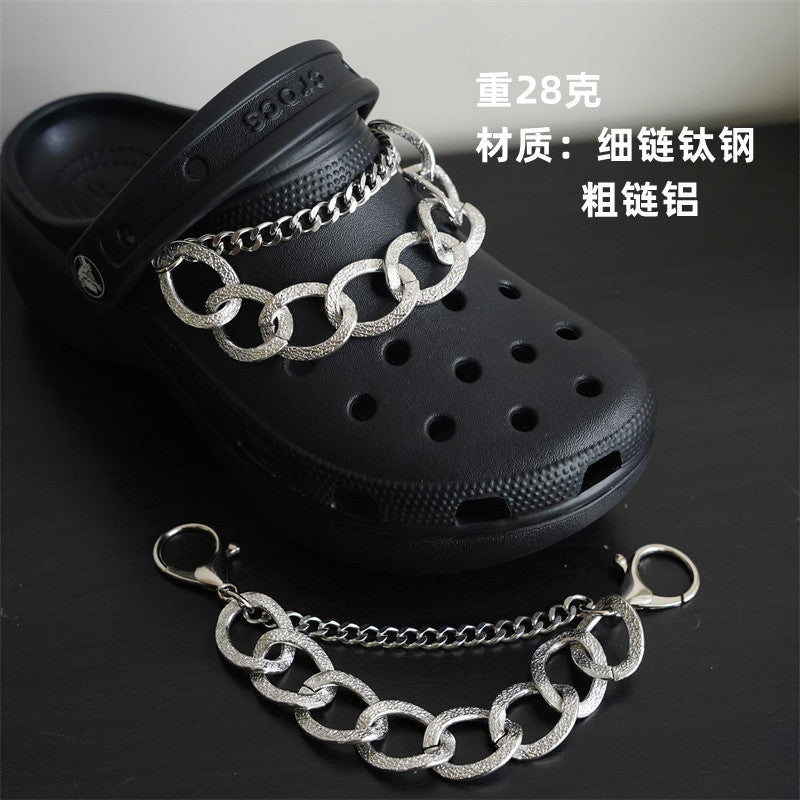 Hole shoe chain cool punk dark multi-layer shoe buckle rivet pearl shoe chain - MERGE.DAY.1.FREESTYLE