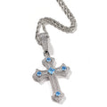 Hip-hop cross-shaped diamond Cubic Zirconia necklace - MERGE.DAY.1.FREESTYLE