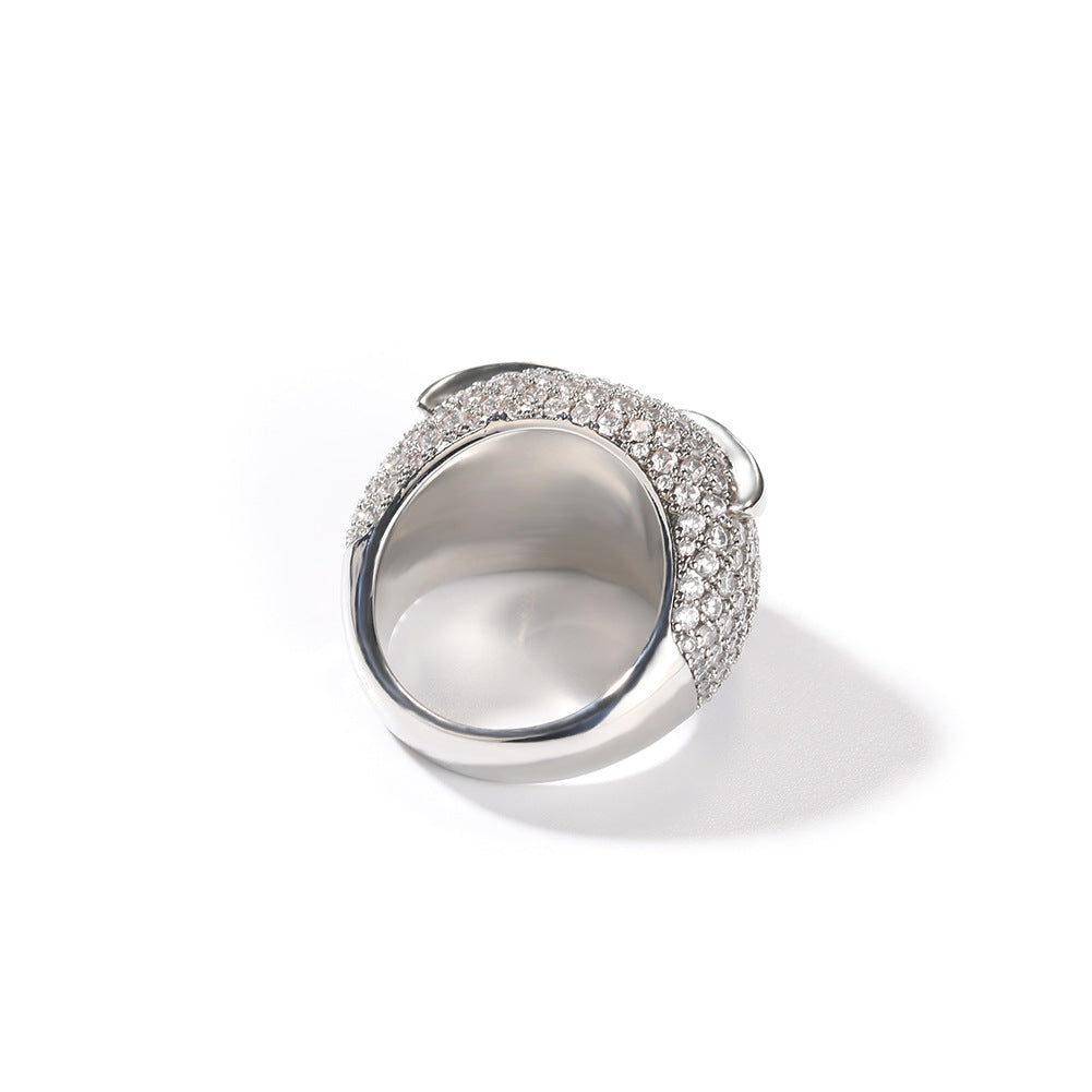 Hip-hop creative owl zircon-encrusted ring - MERGE.DAY.1.FREESTYLE