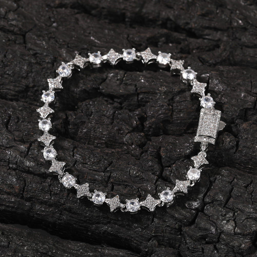Star zircon tennis chain necklace - MERGE.DAY.1.FREESTYLE