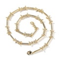Hiphop zircon-encrusted barbed wire necklace - MERGE.DAY.1.FREESTYLE