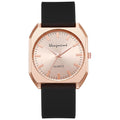 Simple, square quartz silicone watch with a stylish silicone strap - MERGE.DAY.1.FREESTYLE