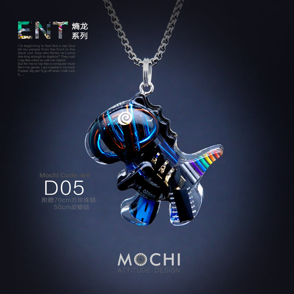 Original Cyberpunk Little Dinosaur Delicate High Design Couple Necklace - MERGE.DAY.1.FREESTYLE