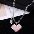 Couple attract bestie necklace love mosaic magnetic pendant - MERGE.DAY.1.FREESTYLE