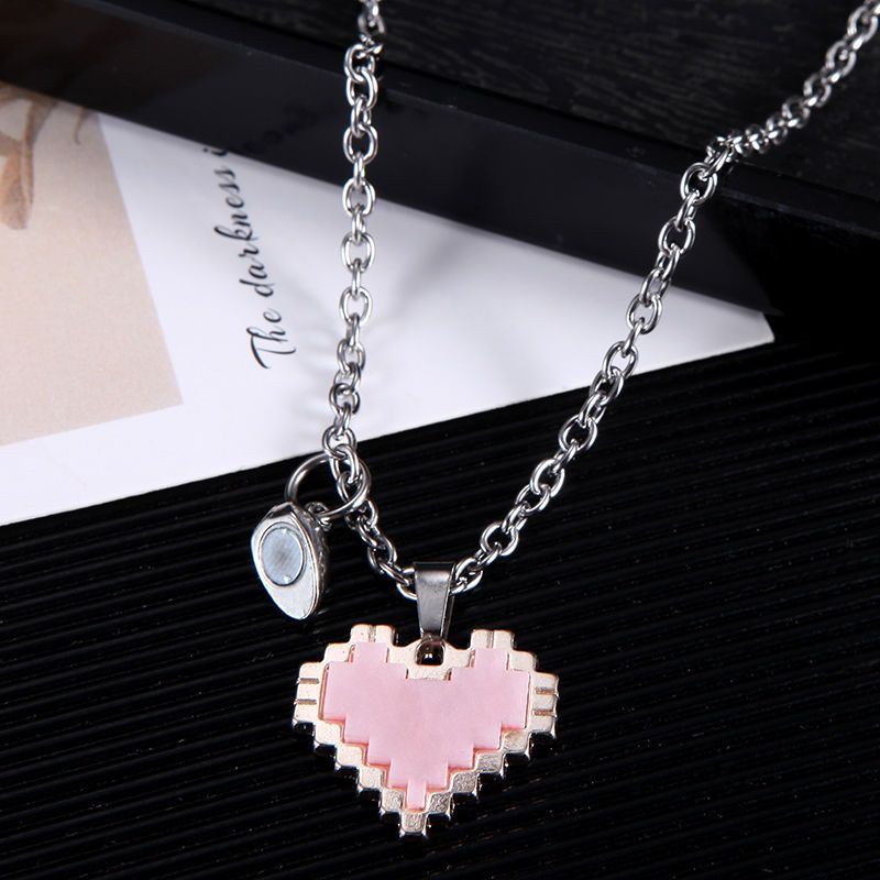 Couple attract bestie necklace love mosaic magnetic pendant - MERGE.DAY.1.FREESTYLE