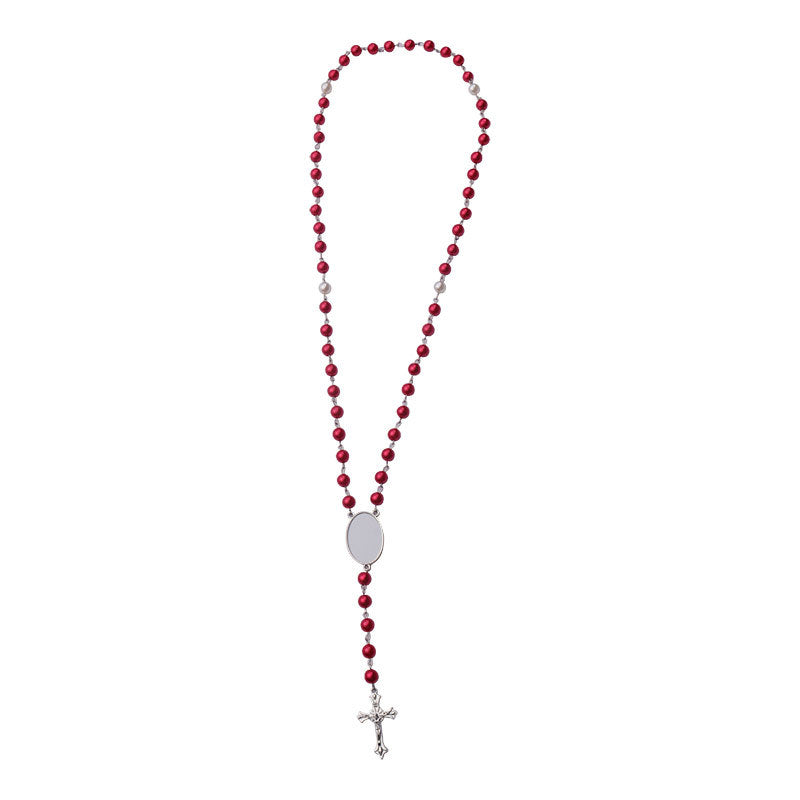 rosary necklace custom picture pendant - MERGE.DAY.1.FREESTYLE