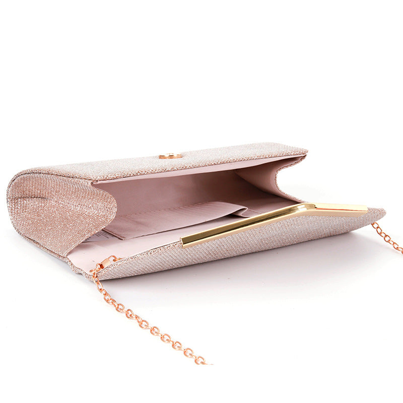 V-shaped metal strip flashing fashion evening bag - MERGE.DAY.1.FREESTYLE