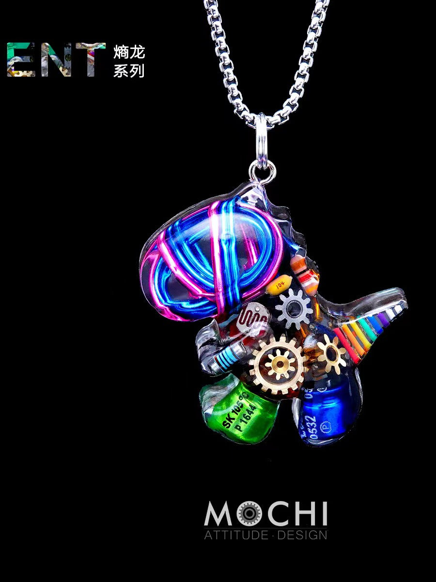 Original Cyberpunk Little Dinosaur Delicate High Design Couple Necklace - MERGE.DAY.1.FREESTYLE