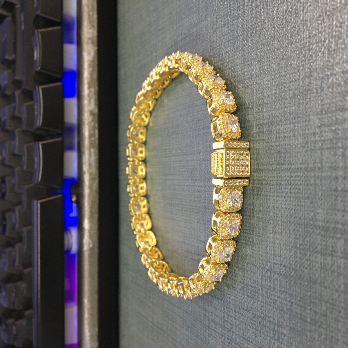 mens gold Gold Plated Rock Candy Chain necklace - MERGE.DAY.1.FREESTYLE