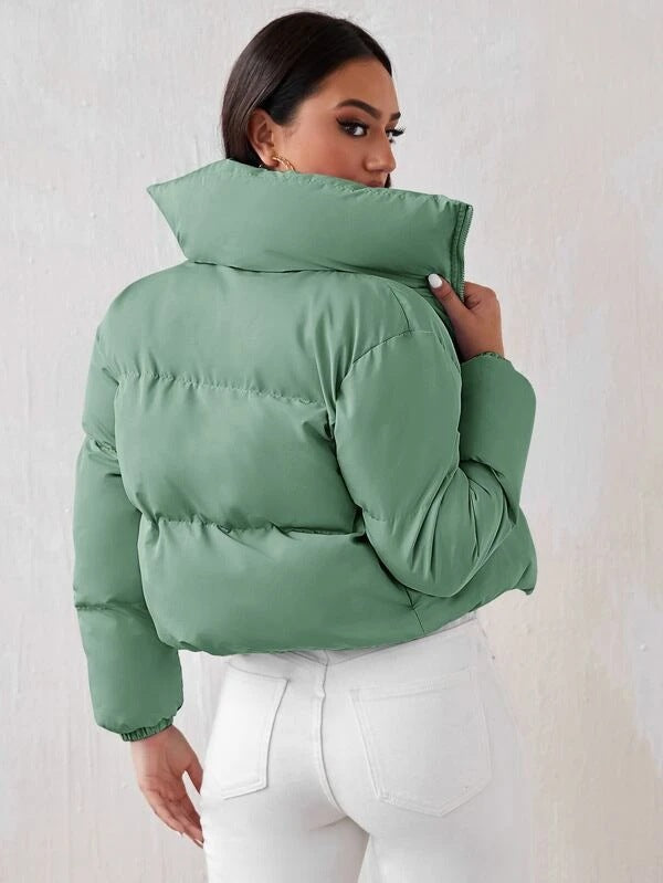Winter long sleeve stand collar casual coat cotton jacket - MERGE.DAY.1.FREESTYLE