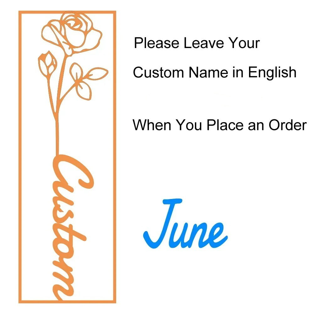 customized birthday flower name bookmark - MERGE.DAY.1.FREESTYLE