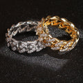 8mm Hip-hop Cubic Zirconia Cuban Link Ring - MERGE.DAY.1.FREESTYLE