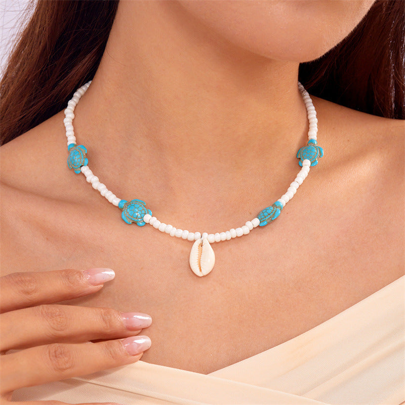 starfish necklace pearl multi-layer stacking necklace - MERGE.DAY.1.FREESTYLE