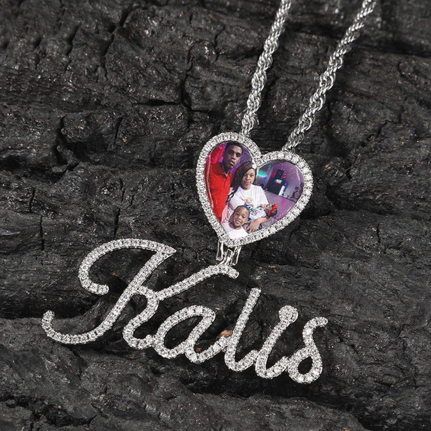 Love Photo Pendant Letter Necklace DIY Zircon Photo Frame Necklace - MERGE.DAY.1.FREESTYLE