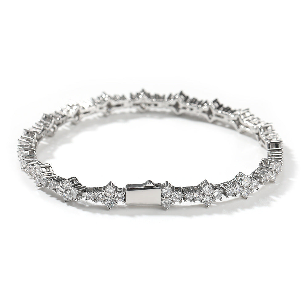Diamond-studded high-end airplane tennis chain - MERGE.DAY.1.FREESTYLE