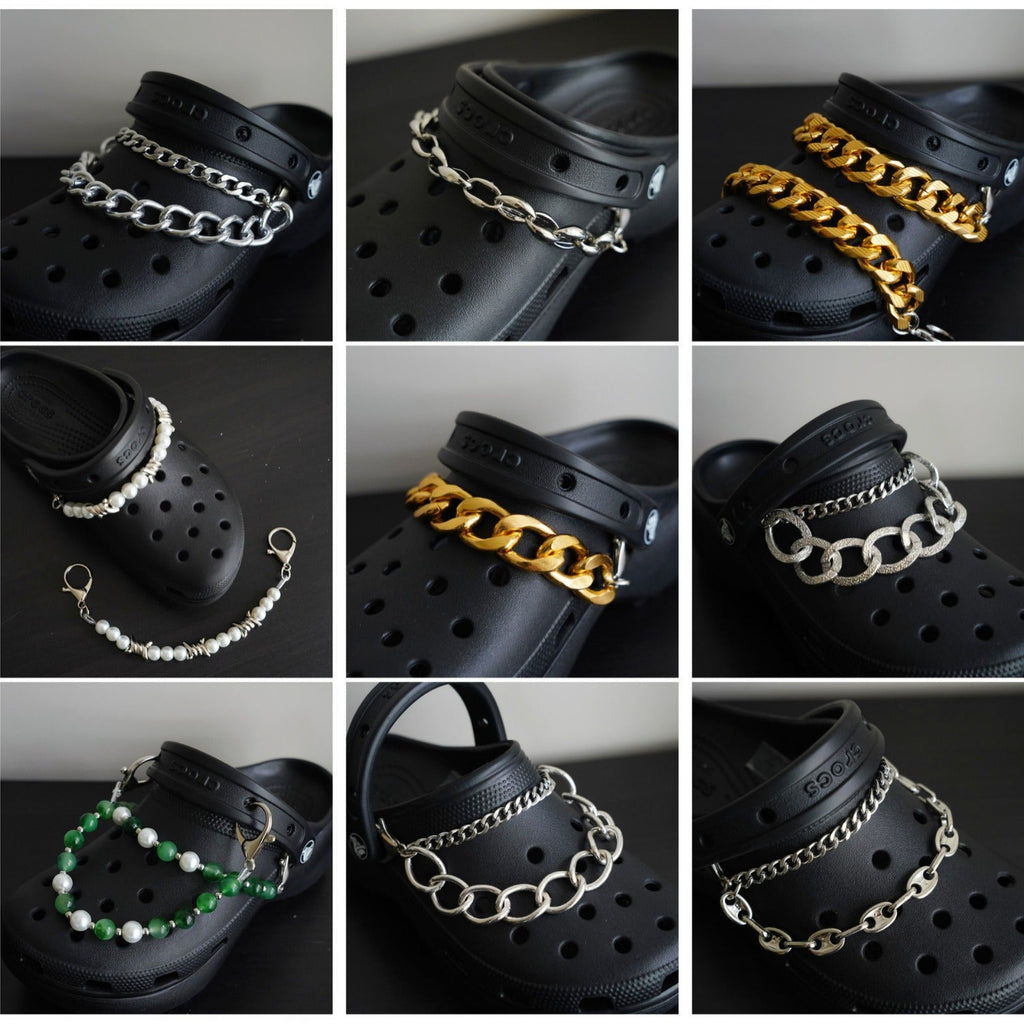 Hole shoe chain cool punk dark multi-layer shoe buckle rivet pearl shoe chain - MERGE.DAY.1.FREESTYLE