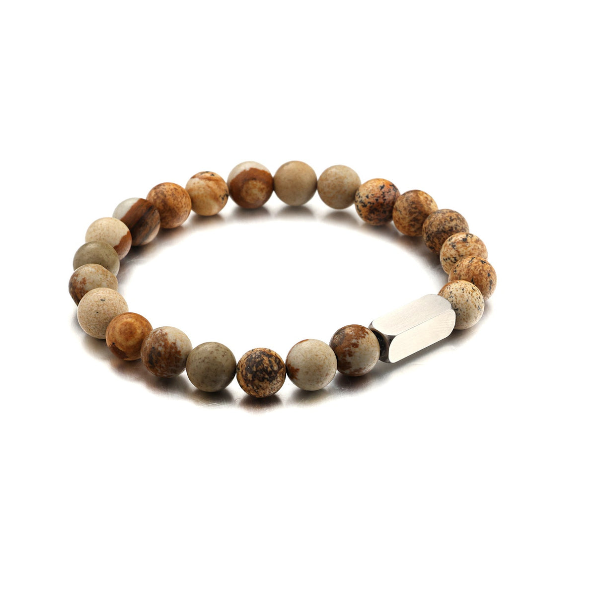 Stainless steel engraved beaded bracelet - MERGE.DAY.1.FREESTYLE