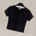 V-neck midriff-baring slim-waisted top - MERGE.DAY.1.FREESTYLE