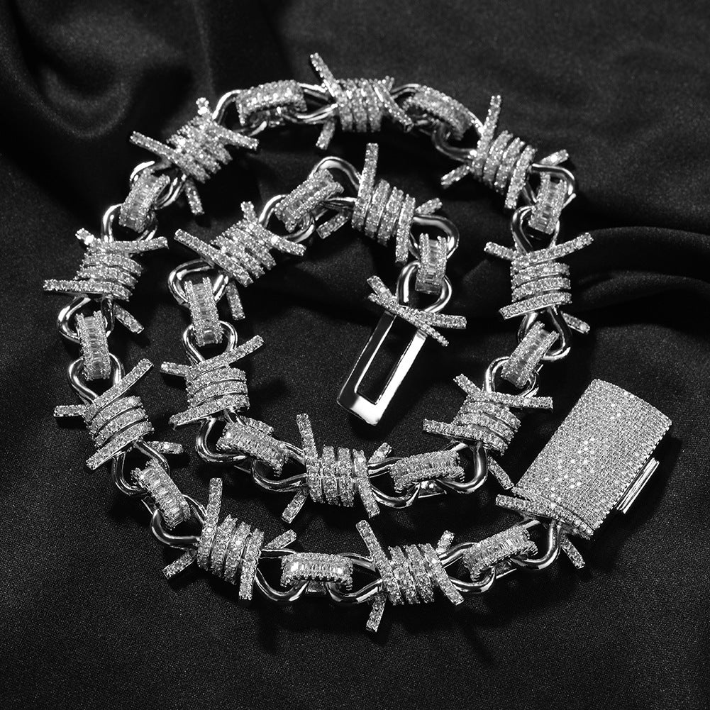 Wire chain diamond thorn necklace bracelet - MERGE.DAY.1.FREESTYLE