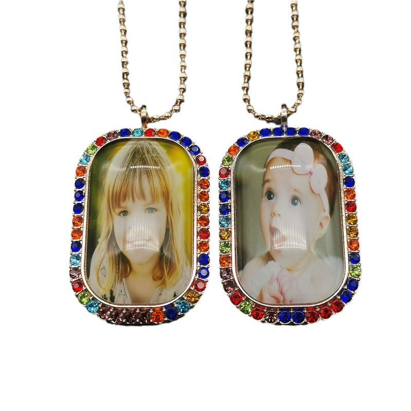 Vintage Photo Memory Rectangular Photo Frame Pendant - MERGE.DAY.1.FREESTYLE