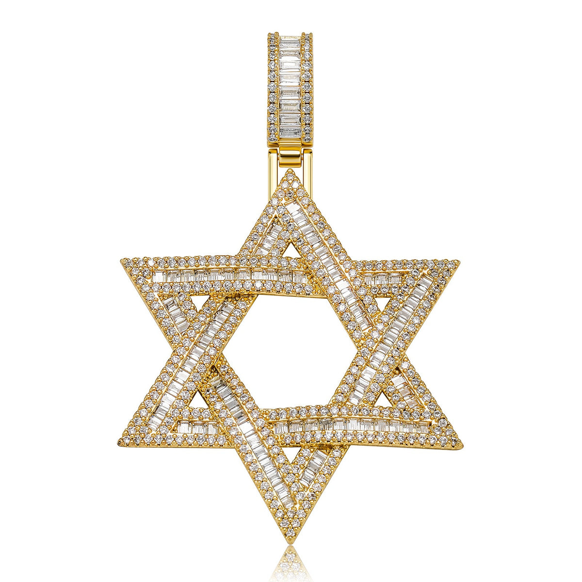 star of david necklace diamond pendant - MERGE.DAY.1.FREESTYLE