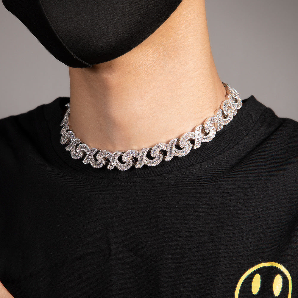 15mm Diamond Geometric Infinity Cuban Chain - MERGE.DAY.1.FREESTYLE