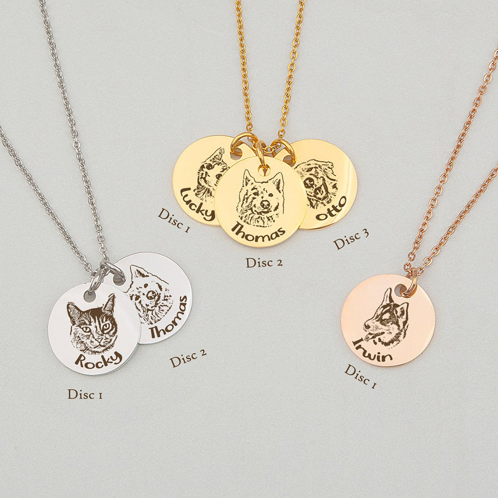 dog name necklace diy engraving engraving necklace - MERGE.DAY.1.FREESTYLE